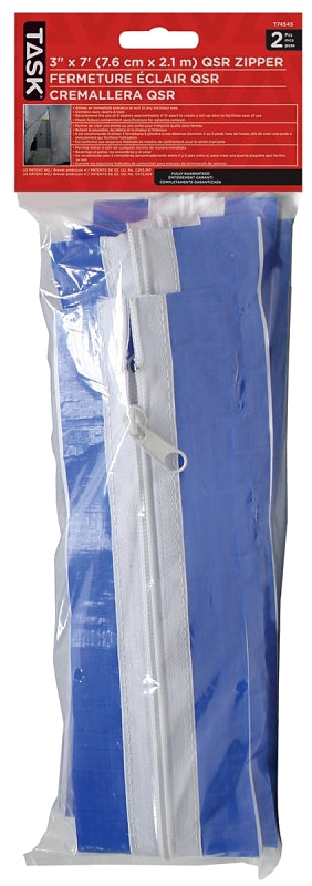 T74545 3IN X 7' ZIPPER (2/PACK