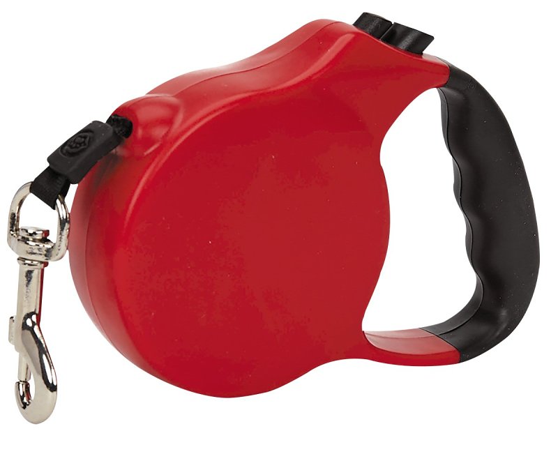 Casual Canine 11610 10 83 Belt Retractable Lead, 10 ft L, Red, Fastening Method: Snap Hook, S Breed