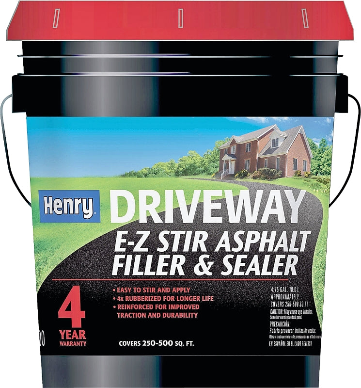 Henry HE200074 Filler and Sealer, Liquid, Black/Brown, 4.75 gal Pail