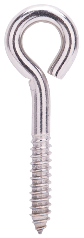 ProSource LR264 Lag Eye Bolt, 11 mm Thread, Screw Thread, 2 in L Thread, 1-7/16 in Dia Eye, 722 lb Working Load