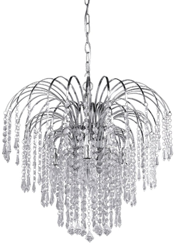Canarm Olivia Series ICH135B04CH Chandelier, 120 V, 60 W, 4-Lamp, Incandescent Lamp, 800 Lumens, Steel Fixture