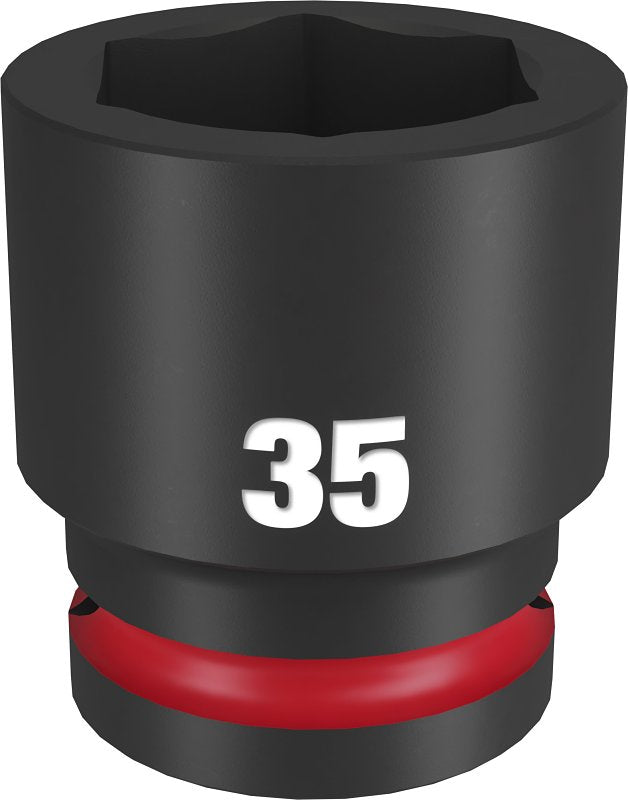 Milwaukee SHOCKWAVE Impact Duty 49-66-6376 Impact Socket, 38 mm Socket, 3/4 in Drive, Hex, Square Drive, 6 -Point