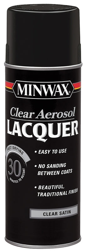 Minwax 152100000 Brushing Lacquer, Liquid, Clear, 12 oz, Aerosol Can