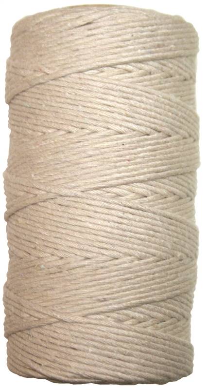 Ben-Mor 60528 Twine, #15 Dia, 300 ft L, Cotton, White, Tube