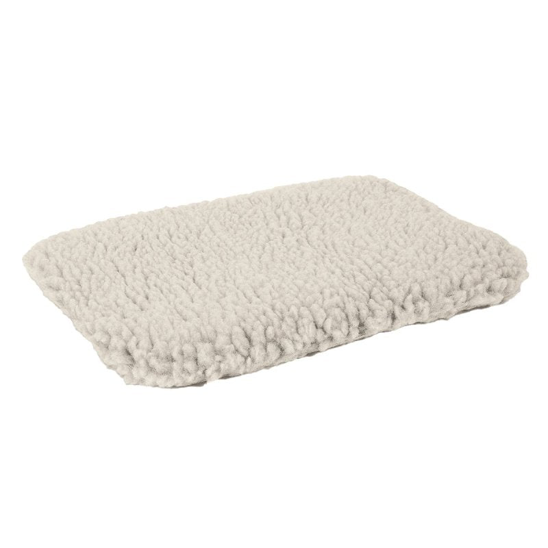 Slumber Pet ZA427 23 55 Dog Mat, 23-3/4 in L, 16-3/4 in W, Acrylic/Polyester Sherpa Cover, Natural