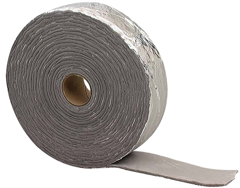 M-D 02394 Pipe Insulation Wrap, 30 ft L, 1/8 in Thick, PVC, Black/Silver