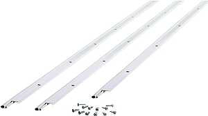 M-D 01958 Jamb Weatherstrip Kit, 5/8 in W, 3/16 in Thick, 84 in L, Aluminum/Vinyl, White