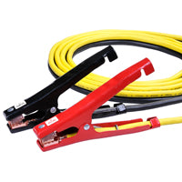 ProSource 041602 Booster Cable, 4 AWG Wire, 4-Conductor, Clamp, Clamp, Stranded, Yellow/Black Sheath