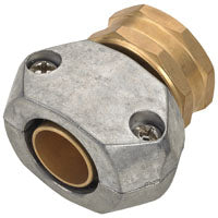 Landscapers Select GC533 Hose Coupling, 5/8 to 3/4 in, Female, Brass and zinc, Brass and Silver