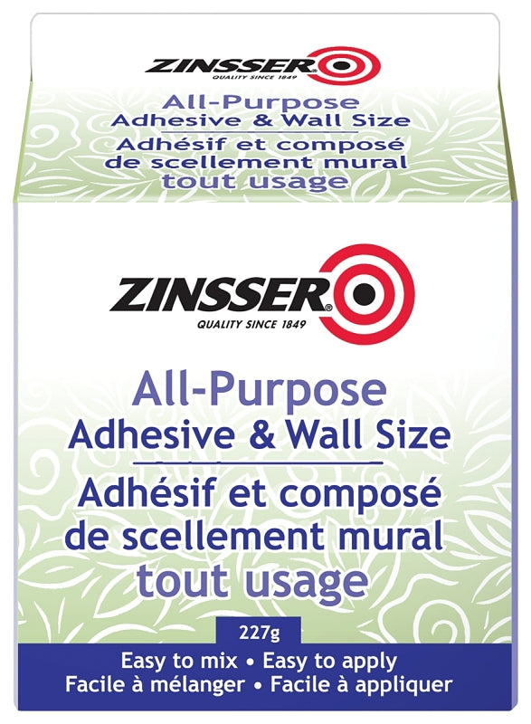 Zinsser 250184 Adhesive and Wall Size, Clear, 227 g, Pack
