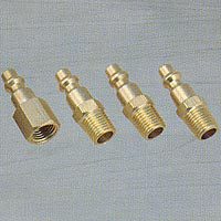 ProSource DZA019 5-Piece Hose Coupler Set, 1/4 in, MNPT, Brass, Brass