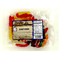 Family Choice 1119 Gummy Worm Candy, Assorted, 8 oz