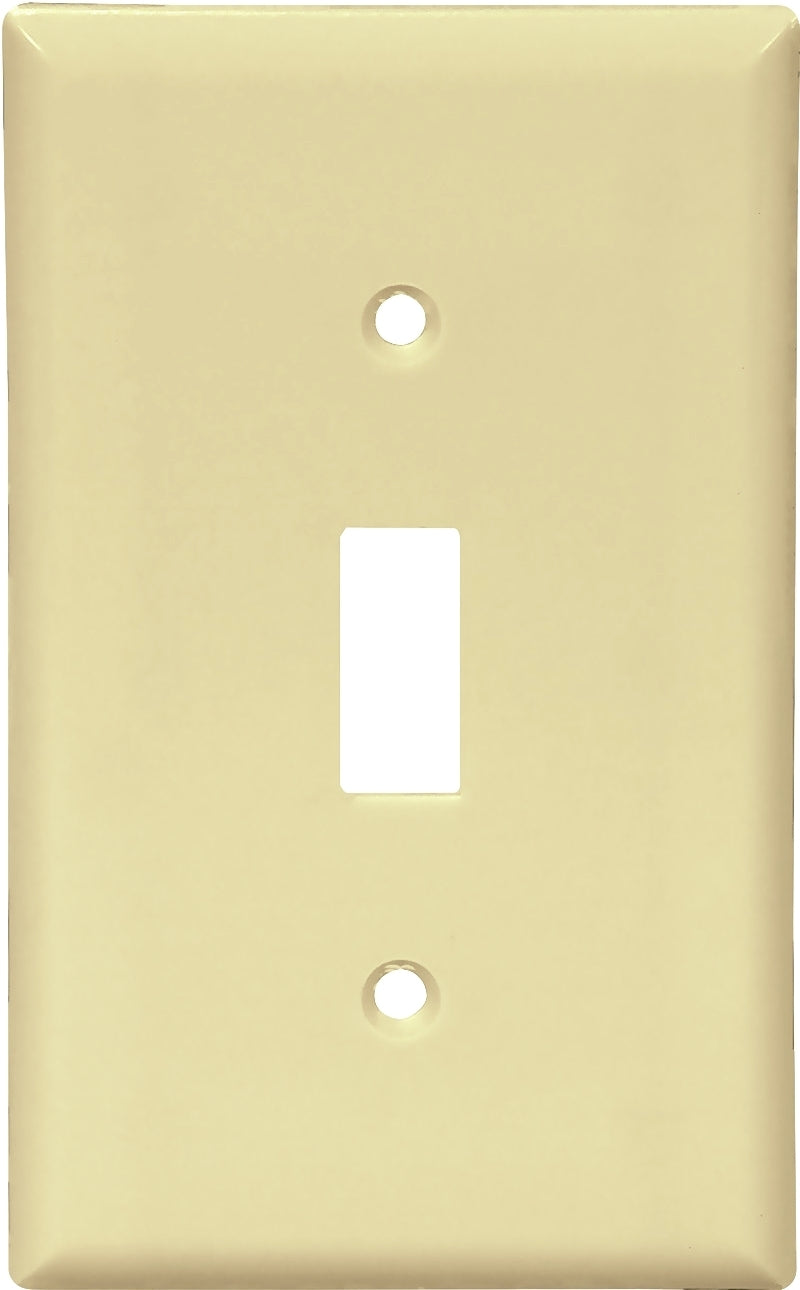 Eaton Wiring Devices 2134V-BOX Wallplate, 4-1/2 in L, 2-3/4 in W, 1 -Gang, Thermoset, Ivory, High-Gloss
