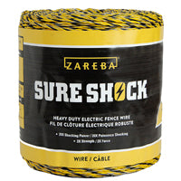 Zareba Sure Shock HDW1320YA-Z Heavy-Duty Polywire, 3-Conductor, Aluminum Conductor, 1320 ft L