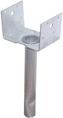 MiTek EBG44-TZ Elevated Post Base, 4 x 4 in Post/Joist, Steel, Galvanized