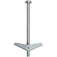 Cobra Anchors 082M Spring Toggle Bolt, 3 in L, Steel, 68 lb, 30/PK