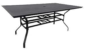 Seasonal Trends SH494 Audubon Table, 72 in W, 42 in D, 30.4 in H, Aluminum Frame, Rectangular Table, Gray Table