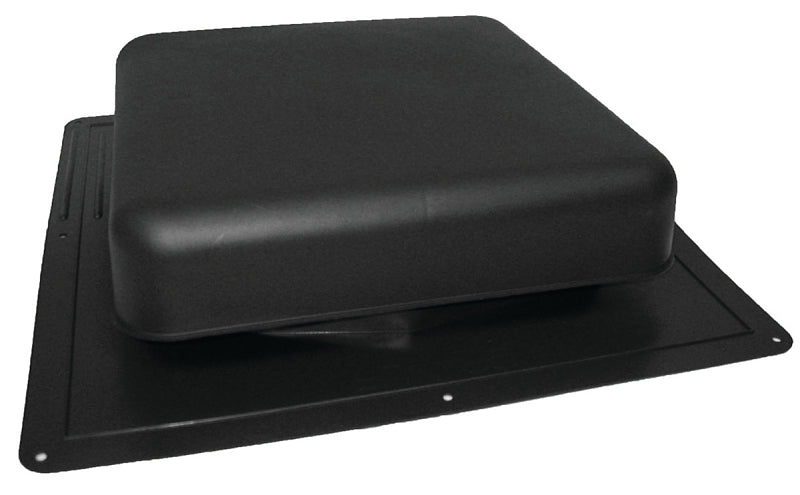 Master Flow RT65BL Roof Louver, 18-1/2 in L, 18 in W, Resin, Black