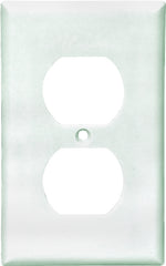 Eaton Wiring Devices 2132W Wallplate, 4-1/2 in L, 2-3/4 in W, 1 -Gang, Thermoset, White, High-Gloss