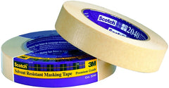Scotch 2040-2A-BK Masking Tape, 60 yd L, 2 in W, Paper Backing, Natural