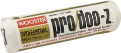 Wooster KR643-9 1/2 Roller Cover, 1/2 in Thick Nap, 9-1/2 in L, Woven Fabric Cover, White