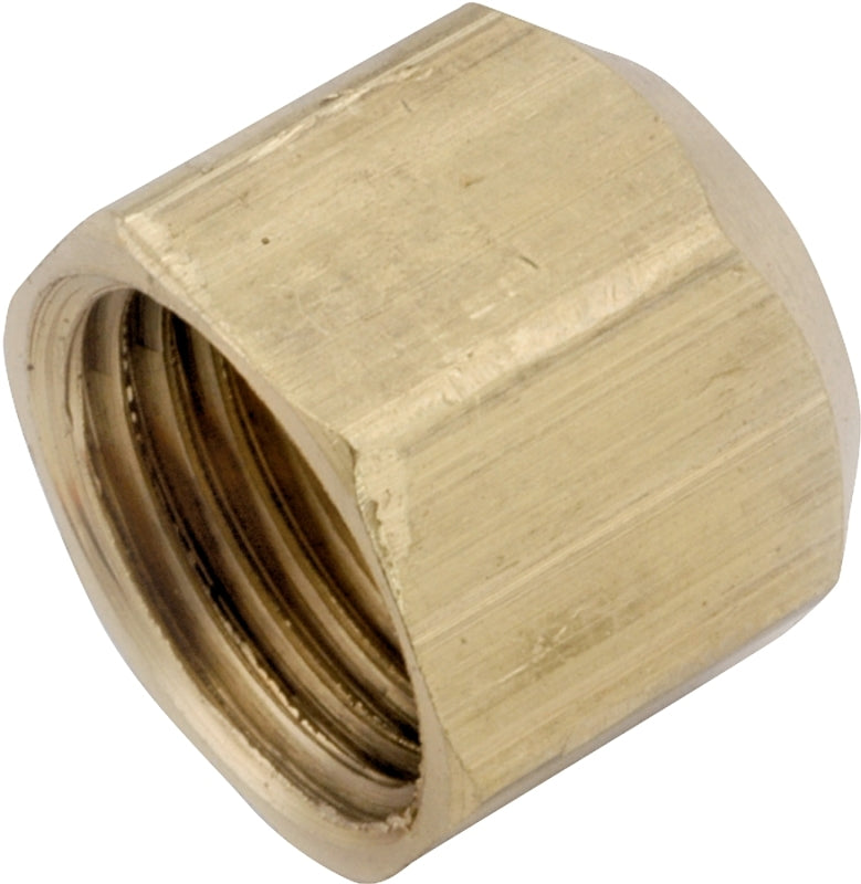 Anderson Metals 754040-10 Tube Cap, 5/8 in, Flare, Brass