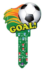 Lucky Line B135S Key Blank, Soccer, Brass, Painted
