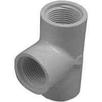 IPEX 435845 Pipe Tee, 3/4 in, FPT, PVC, White, SCH 40 Schedule, 150 psi Pressure