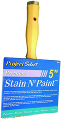 Linzer 3550-5 Paint Brush, 5 in W, 3-1/8 in L Bristle, Polyester Bristle, Threaded Handle