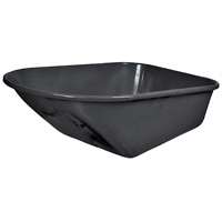 Landscapers Select 34641 Wheelbarrow Tray, 40 in L, 27-1/2 in W, 6 cu-ft, Polymer, Black