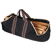 Simple Spaces CPB00010BK3L Wood Bag, 18 in W, 18 in D, 18 in H, Canvas Base, Brown Color