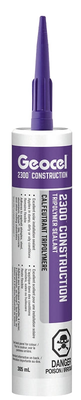Geocel 2300 Series GC66851 Construction Tripolymer Sealant, White, 10.3 oz Cartridge