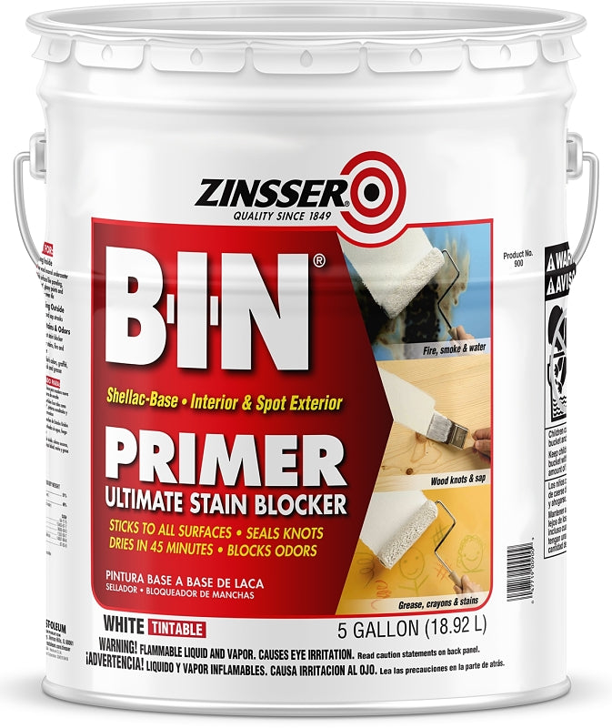 Zinsser 00900 Primer, White, 5 gal