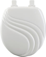 Mayfair 27EC-000 Toilet Seat, Round, Wood, White, Twist Hinge