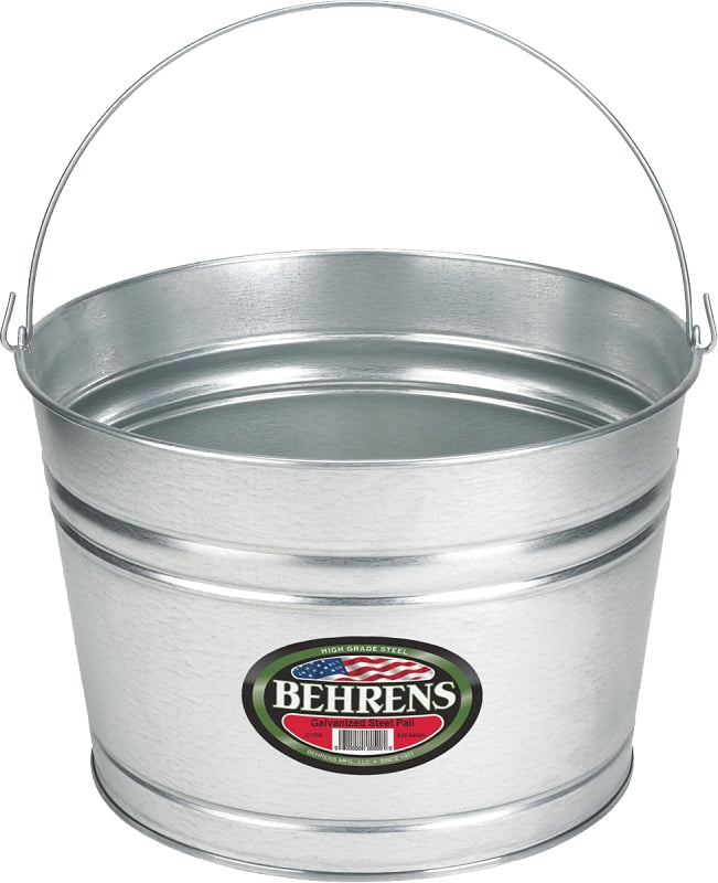 Behrens C17GS Scrub Pail, 4.45 gal Capacity, Galvanized Steel