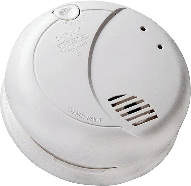 First Alert 7010B Smoke Alarm, 120 V, Photoelectric Sensor, 85 dB, White