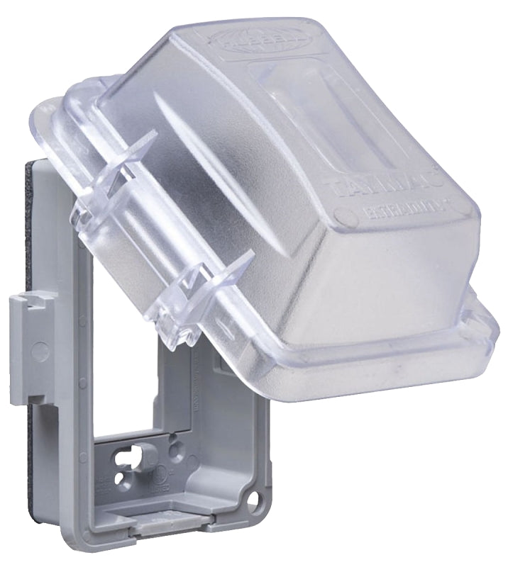 Taymac MM420C Weatherproof In-Use Cover, 2-3/4 in L, 4-1/2 in W, Thermoplastic, Clear