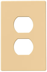 Eaton Wiring Devices PJS8V Wallplate, 4-1/2 in L, 2-3/4 in W, 1 -Gang, Polycarbonate, Ivory, High-Gloss