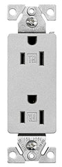 Eaton Wiring Devices TR1107SG-SP-L Duplex Receptacle, PVC, Silver Granite, 2-Pole, 15 A, 125 V, Push-in, Side Wiring