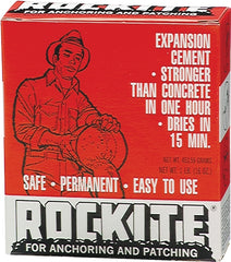 Rockite 10001 Expansion Cement, Powder, White, 1 lb Box