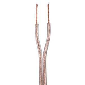 RCA CAH1850R Speaker Wire, 18 AWG Wire, 2 -Conductor, 50 ft L, Clear Sheath