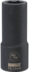 DeWALT DWMT75134OSP Impact Socket, 13/16 in Socket, 3/4 in Drive, 6-Point, CR-440 Steel, Black Oxide