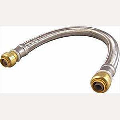 SharkBite U3008FX18LFCA Flexible Repair Coupling, 1/2 in, Push-Fit, Stainless Steel, 18 in L
