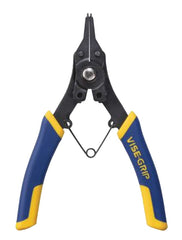 Irwin 2078900 Snap Ring Plier, 6-1/2 in OAL, Blue/Yellow Handle, ProTouch Grip Handle
