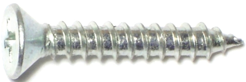 Midwest Fastener 02556 Screw, #8 Thread, 1 in L, Coarse Thread, Flat Head, Phillips Drive, Sharp Point, Steel, Zinc