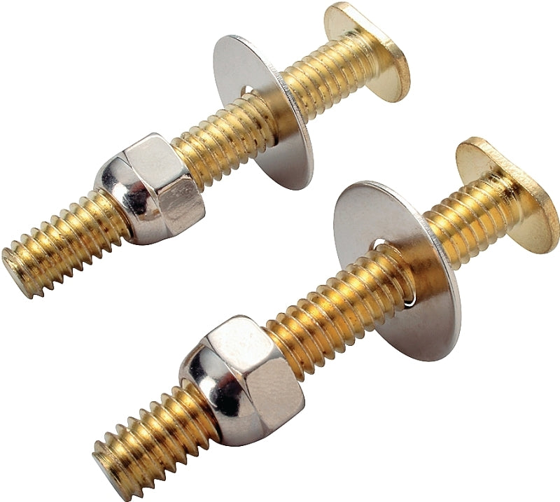 ProSource Bolt Set, Steel, Brass, For: Use to Attach Toilet to Flange