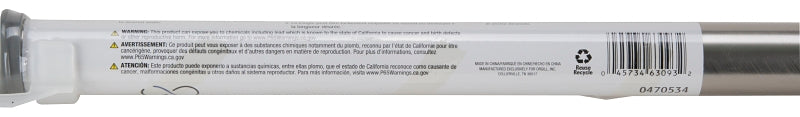 Simple Spaces SD-SR41-BN Shower Curtain Rod, 7-1/2 lb, 41 to 76 in L Adjustable, 1 in Dia Rod, Steel, Brushed Nickel