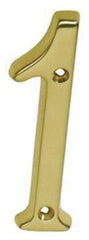Schlage SC2-3016-605 #1 House Number, Character: 1, 4 in H Character, Brass Character, Solid Brass