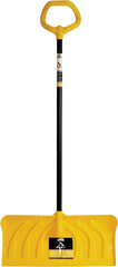 True Temper 1635000 Snow Pusher, 24 in W Blade, Poly Blade, Steel Handle
