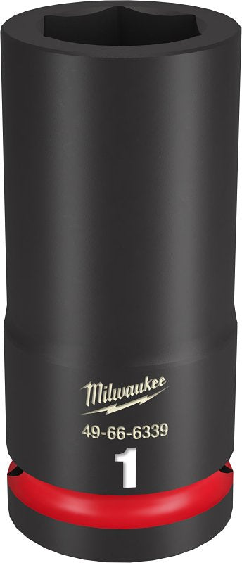 Milwaukee SHOCKWAVE Impact Duty Series 49-66-6339 Deep Impact Socket, 1 in Socket, 3/4 in Drive, Square Drive, 6-Point